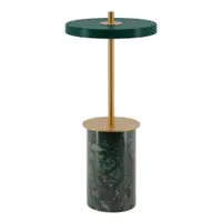 Veioză verde LED cu intensitate reglabilă din marmură cu abajur din metal (înălțime 25,5 cm) Asteria Move Mini – UMAGE