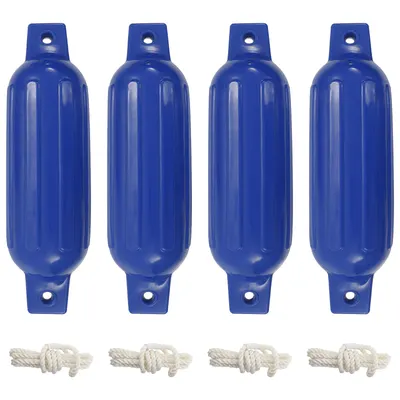 vidaXL Bară de protecție barcă, 4 buc., albastru, Ø 11x40 cm, PVC