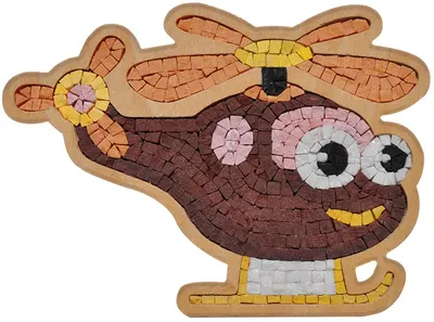 Mozaic de piatră Neptune Mosaic - Elicopter, maro