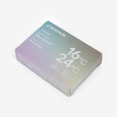 Ceară surf de origine naturală pentru apă temperată de la 16 la 24 °C