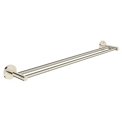 Suport prosop Grohe Essentials 40802BE1, 654 mm, 2 suporti, montare pe perete, fixare ascunsa, lucios, Nickel