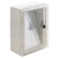 Cutie de distributie din mat. plastic cu usa transparenta TME332513T H×W×D=330×250×130mm, IP65, IK10, 1000V AC/DC, RAL7035