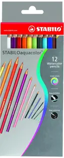 Creioane acuarela Stabilo Aquacolor – 12 culori