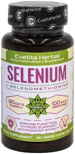 Selenium, 100 mcg, 80 capsule, Cvetita Herbal