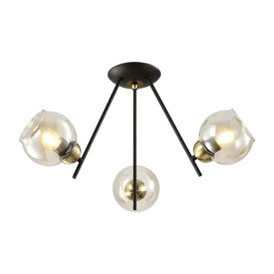 Rick Candelabru 3xe27 Mat Negru/bronz
