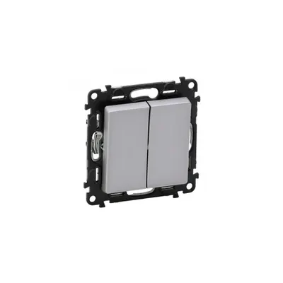 2 module changeover push-button Valena Life - 6 A 250 V~ - alu