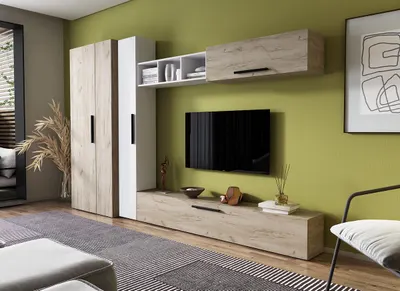 Living Pati 080 - Mobila Sufragerie Stejar + Alb