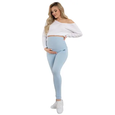 Colanti, Pentru gravide, Cu talie speciala, Certificati Oeko Tex Standard 100, Din bumbac si elastan, Masura L, Blue