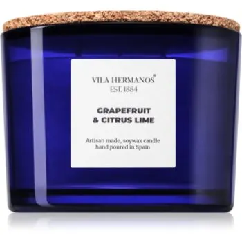 Vila Hermanos Apothecary Cobalt Blue Grapefruit & Citrus Lime lumânare parfumată