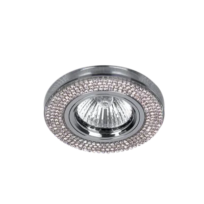 Spot Rotund Mr16 Cristal Argintiu