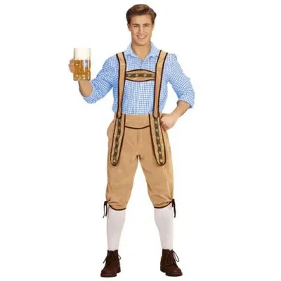 Costum bavarez salopeta maro