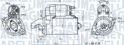Electromotor (12V, 1,2kW) potrivit BMW 1 (E81), 1 (E82), 1 (E87), 1 (E88), 3 (E90), 3 (E93), 5 (E60), X3 (E83), Z4 (E85) 1.6 2.0 06.04-12.13