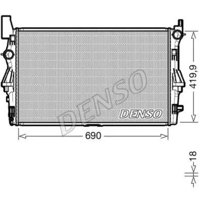 Radiator, racire motor DENSO DRM17114