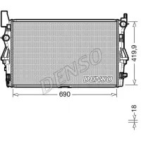 Radiator, racire motor DENSO DRM17114