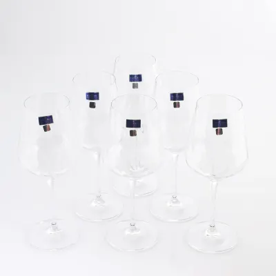Set 6 pahare de vin din sticla cristalina 620 ml