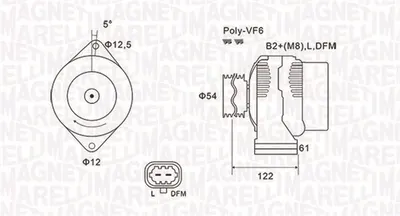 Alternator (14v, 100a) Opel Astra J, Astra J Gtc, Insignia A, Zafira C; Saab 9-5 2.0d Dupa 2008