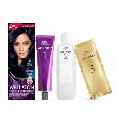 Vopsea de par permanenta Wellaton 1/0 Negru Albastrui, 110 ml Engros