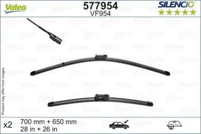Lama stergator fata (2buc) Silencio 700 650mm potrivit MAN TGE; VW CRAFTER 09.16