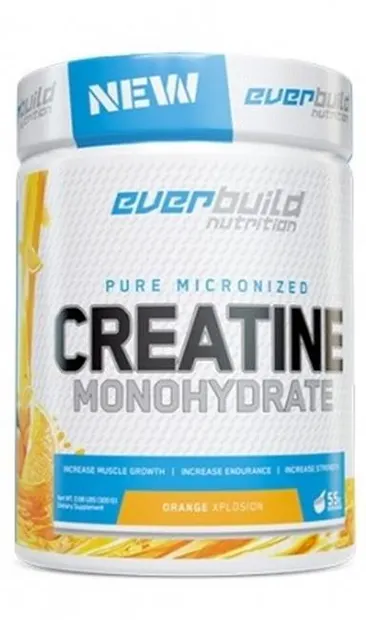 Creatine Monohydrate, explozie de portocale, 300 g, Everbuild