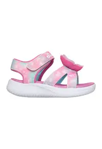 Sneakers - Sandale cu velcro Lights-Jumpsters - Albastru aquamarin/Roz deschis