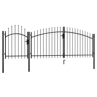 vidaXL Poartă de grădină Woerden din oțel, 1,5x4 m, negru