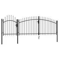 vidaXL Poartă de grădină Woerden din oțel, 1,5x4 m, negru