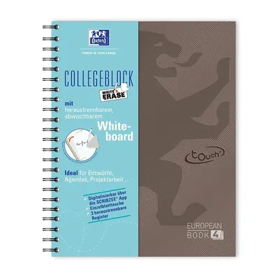 Caiet cu spira A4+, 120 file, Oxford Touch Project Book