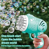 Pistol generator baloane de sapun pentru copii Malplay Green, rezerva cu solutie inclusa