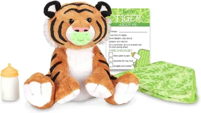Jucărie de pluș Melissa & Doug - Baby Tiger, cu accesorii