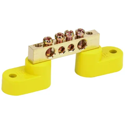 Neutral bus bars with two corner Izolators SHNI-6x9-4-U2-ZH