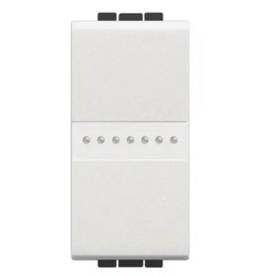 Intrerupator axial cap scara 1 modul Living Light Bticino N4053AN, alb