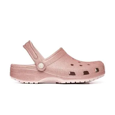 Flip-flops Crocs Model Classic Glitter Clog Culoare Argint
