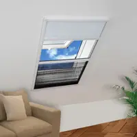 Gossi paravan insecte plisat de fereastra aluminiu 60x80cm cu umbrar