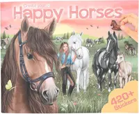 Carte cu stickere Depesche - Happy Horses