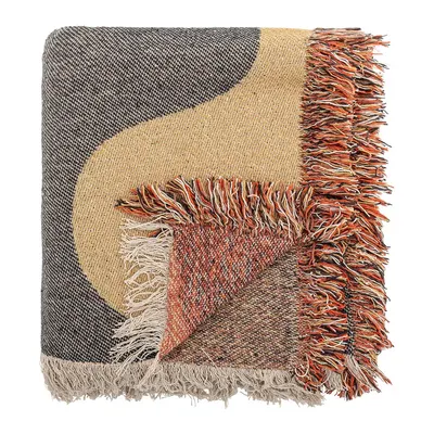 Pătură maro din bumbac reciclat 130x160 cm Arni – Bloomingville