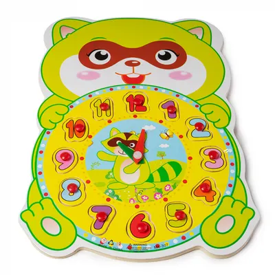 Ceas din lemn tip puzzle - raton - Nurio