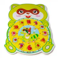 Ceas din lemn tip puzzle - raton - Nurio