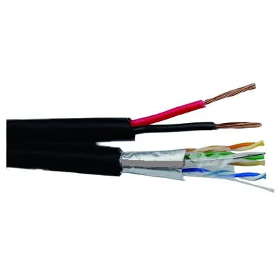 Cablu FTP CAT5E cupru+alimentare, 100 cupru cu alimentare 2x1, tambur 305 m
