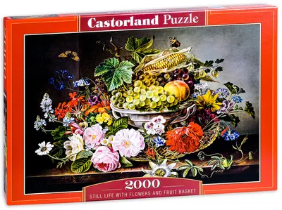 Puzzle Castorland din 2000 de piese - Natura statica ciu fructe si flori