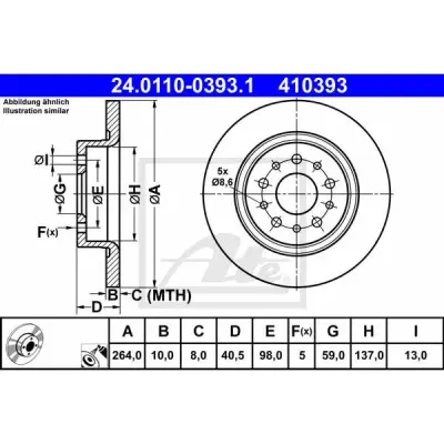 Disc frana ATE 24.0110-0393.1
