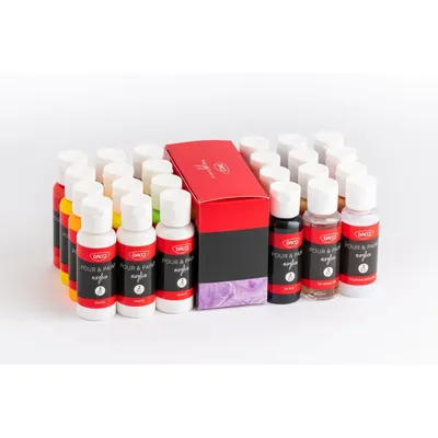 Culori acrilice, 20culori/set, 60 ml, Pouring Daco
