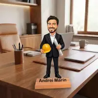 Caricatura pentru Inginer Arhitect - Statueta Personalizata tip Trofeu