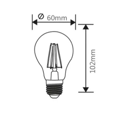 Sursa de iluminat, bec FILAMENT A60 7W E27 ADVANCE 2700K