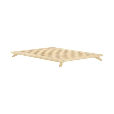 Pat matrimonial Karup Design Senza Bed Natural, 160 x 200 cm