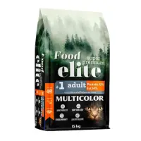 Hrana uscata pentru pisici Food Elite Multicolore cu miel pui somon 15 kg