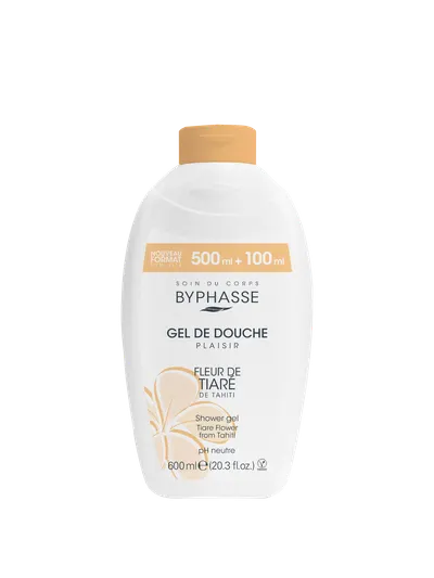 Gel de dus Plaisir cu Flori de Tiare, 600ml, Byphasse