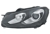 Far stanga (D1S, reglaj electric, cu motoras, fundal negru insertii crom) VW GOLF VI