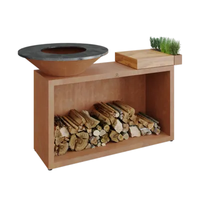 Gratar OFYR Corten 85 SD cu masa de lucru