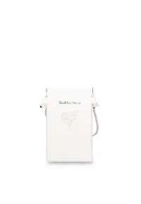 Geanta de piele ecologica cu logo pentru telefon Celestia Nova - Alb