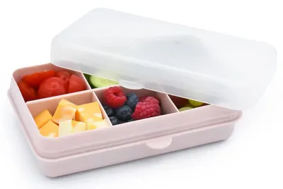 Cutie pentru mâncare Melii - Mini Snackle Box, 6 compartimente, roz